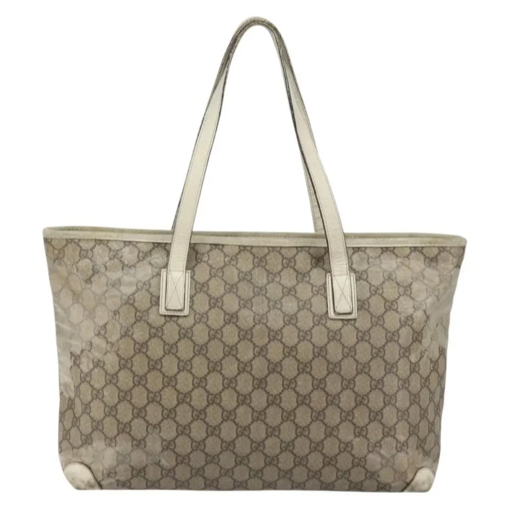 GUCCI GG Supreme Tote Bag PVC Beige 211137 Auth 156914 - Picture 3 of 16